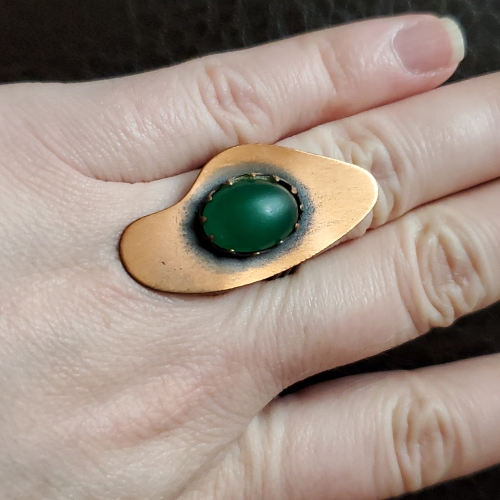 Vtg Adjustable Copper Ring - image 7